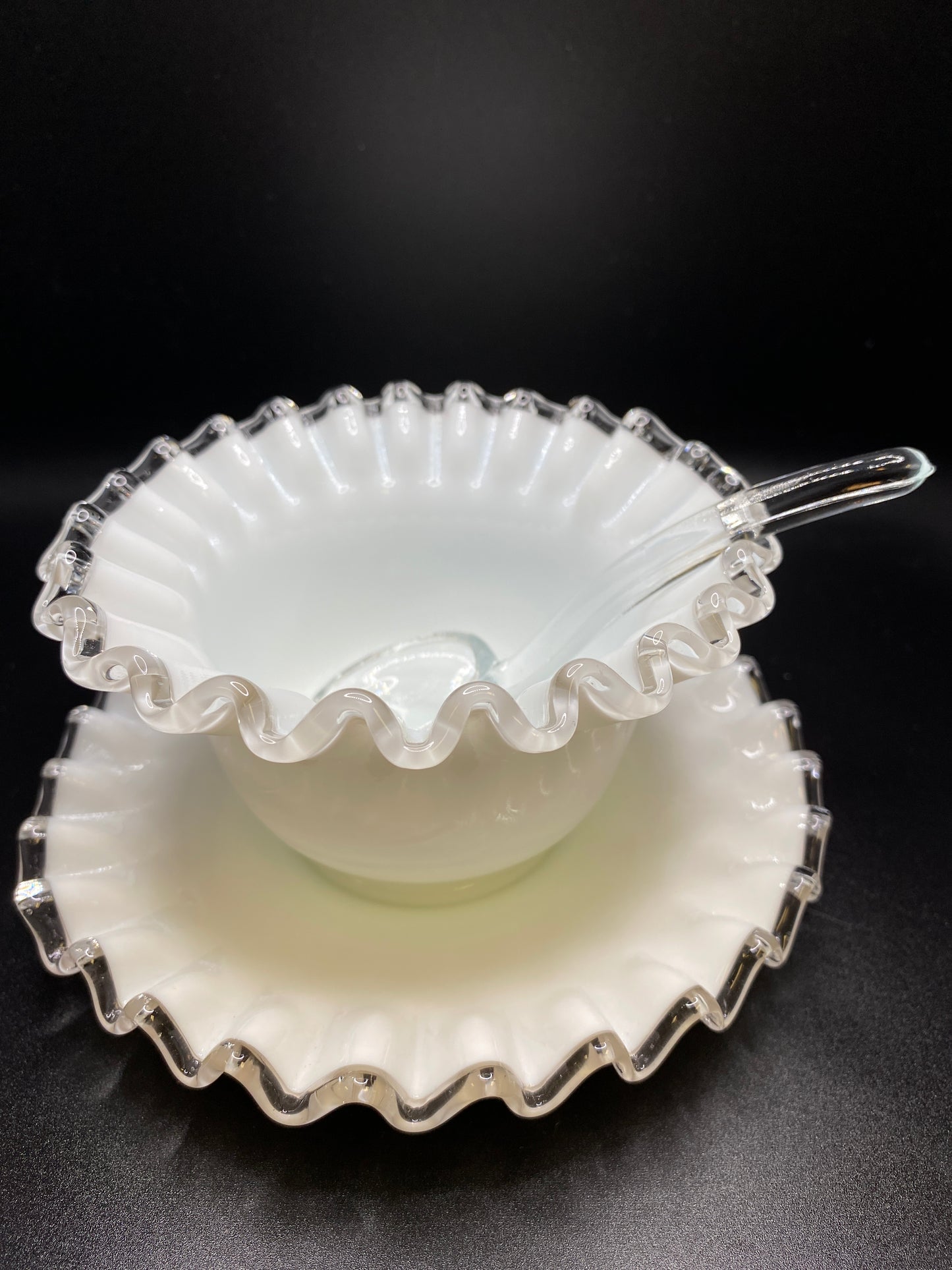 Vtg. Fenton Silver Crest