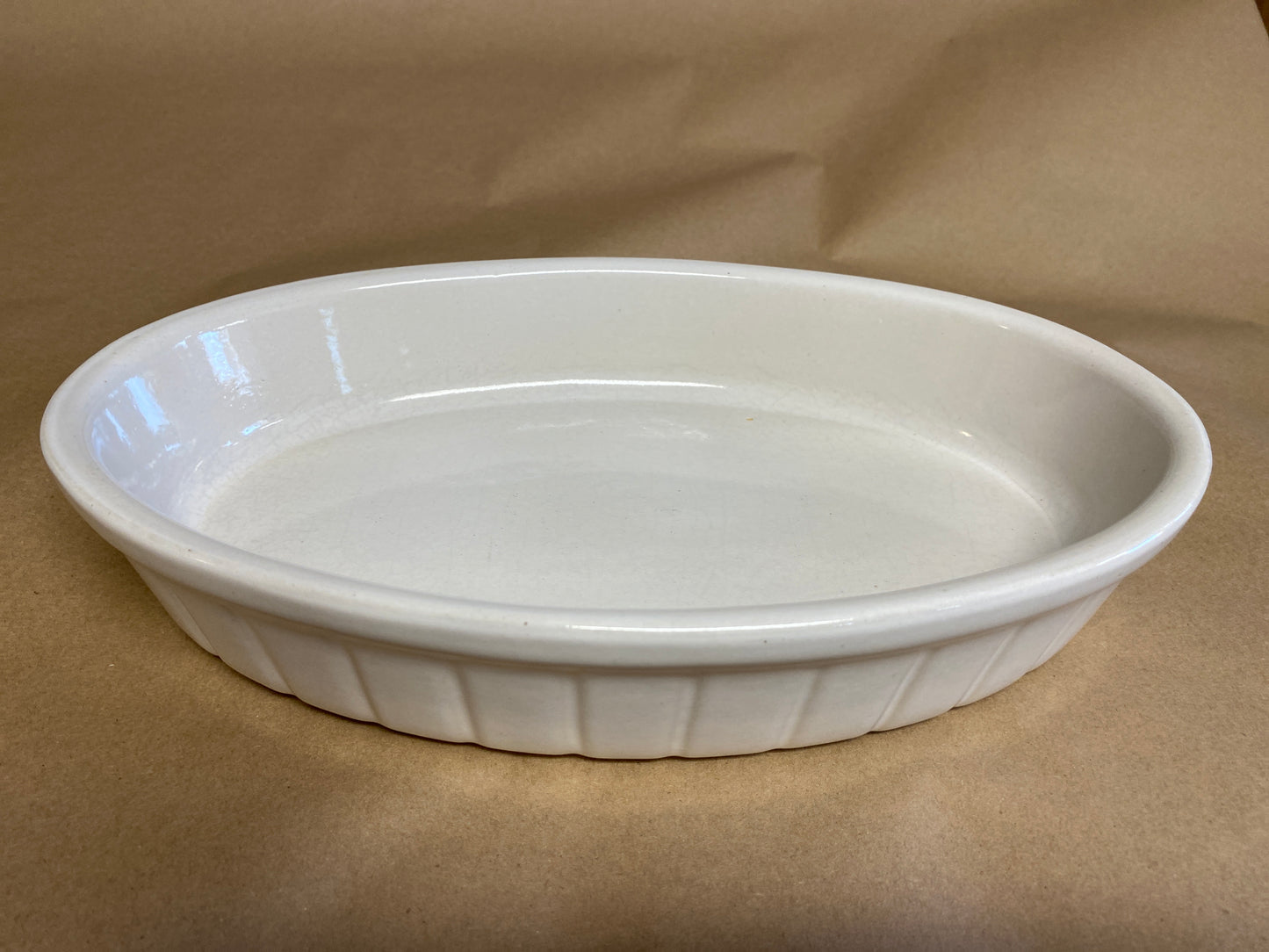 White Oval Baking Dish