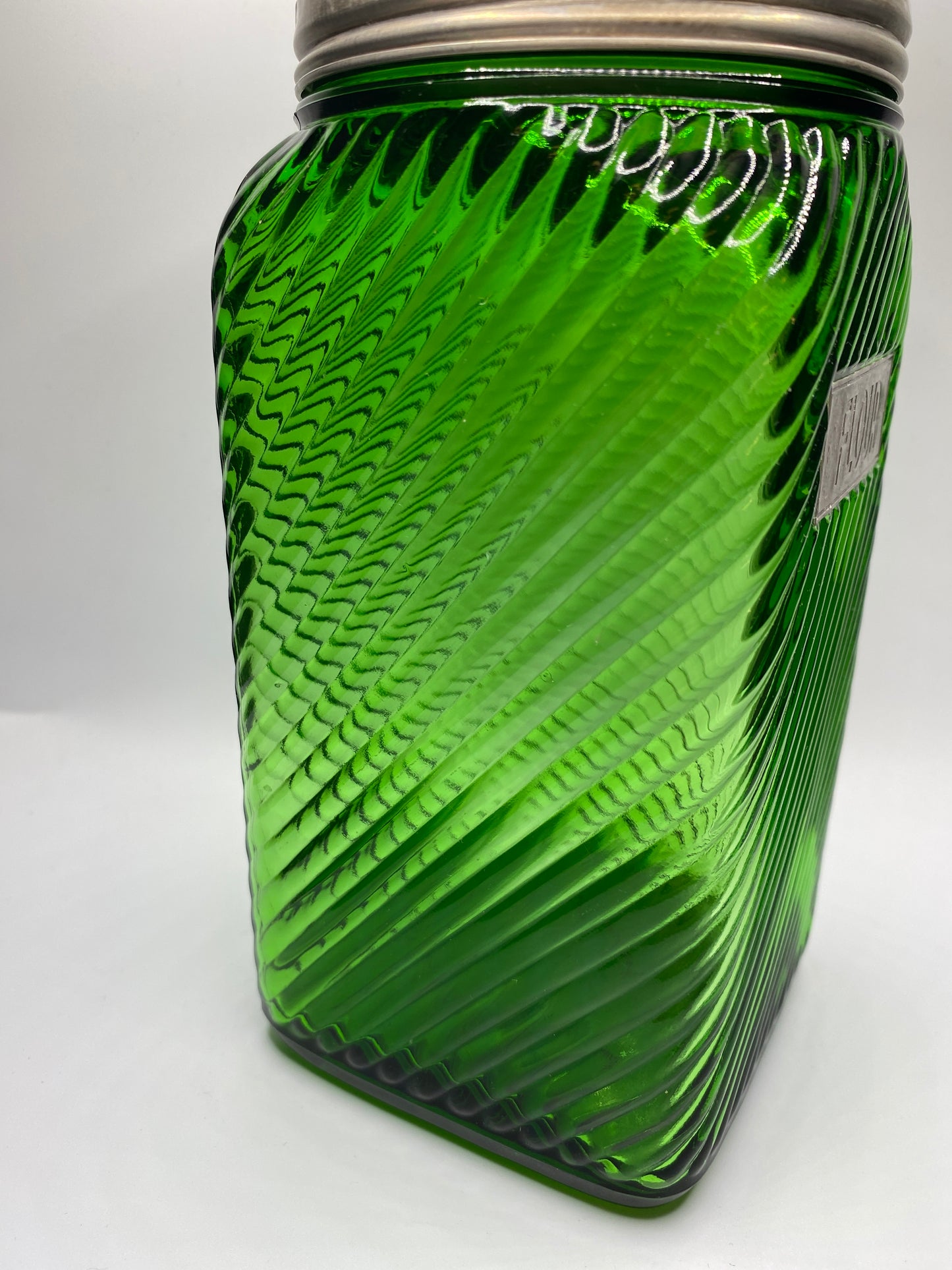 Vintage Green Hoosier Jar