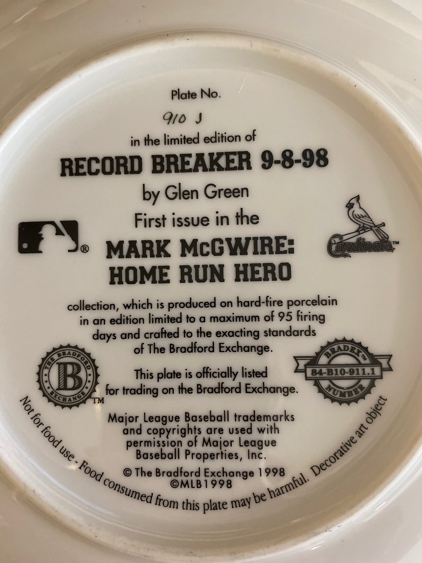 Mark McGwire Plate