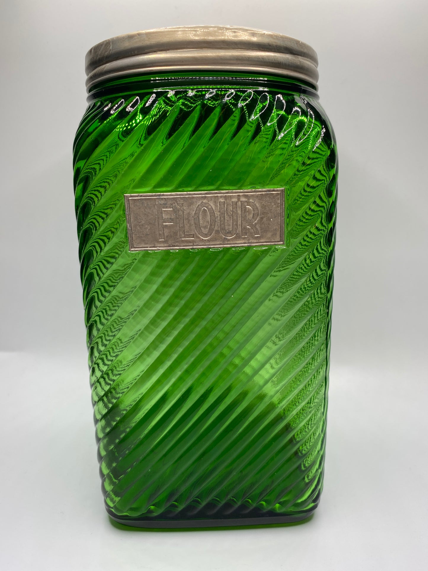 Vintage Green Hoosier Jar
