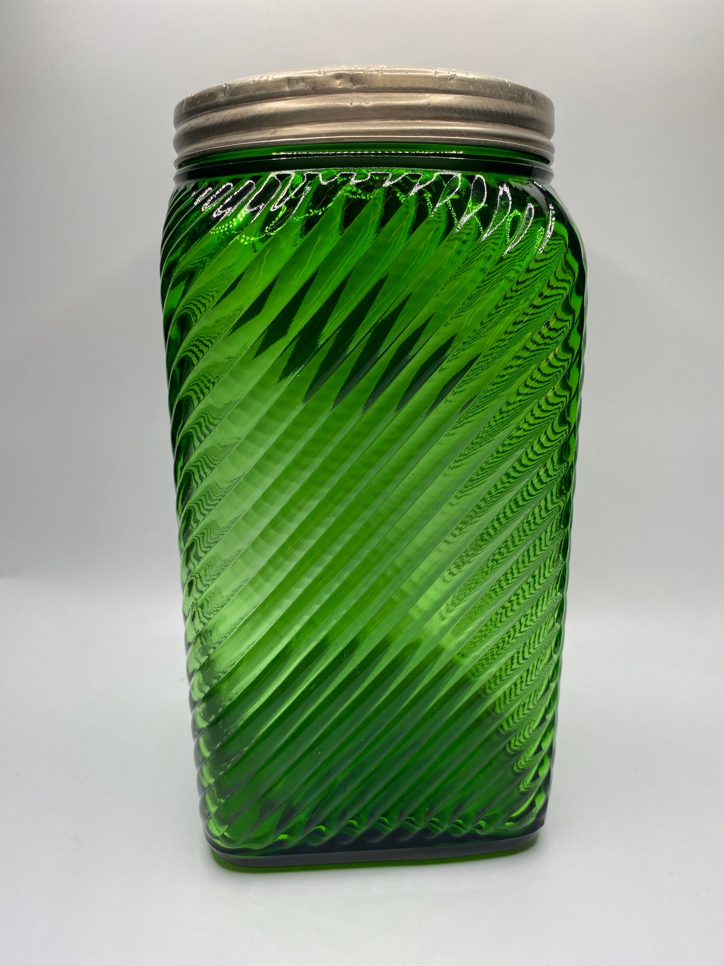 Vintage Green Hoosier Jar