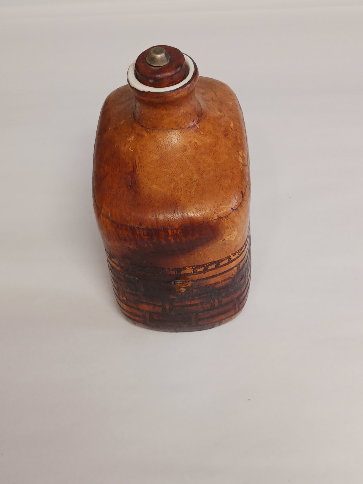 Sm Leather Bound Decanter