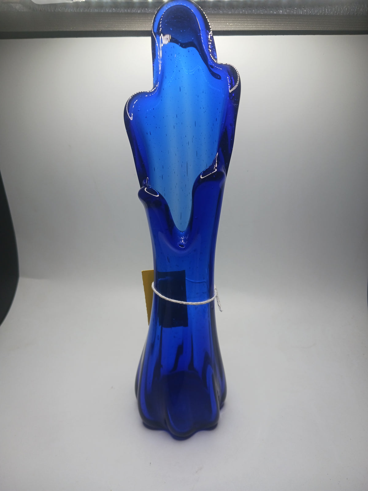Cobalt Blue 11" 5 Finger Swung Vase