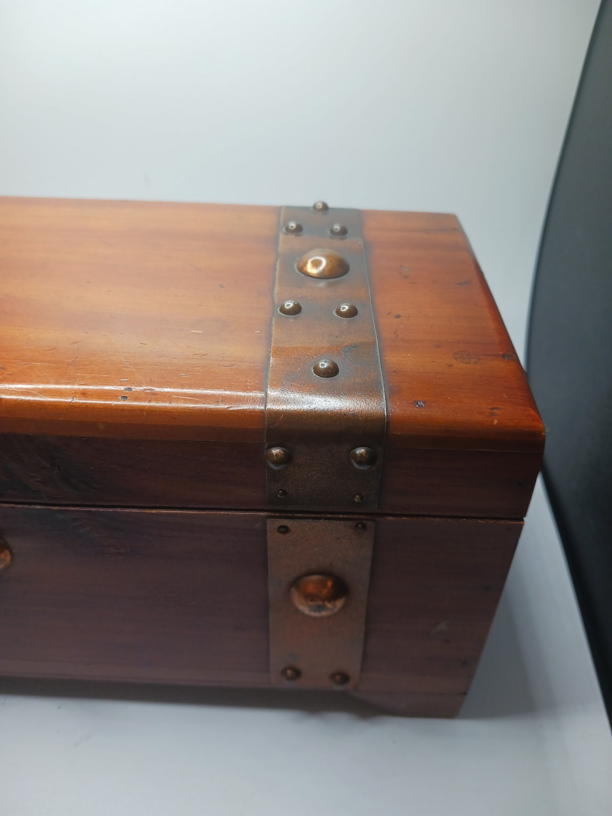 Cedar Box with Copper Bands &