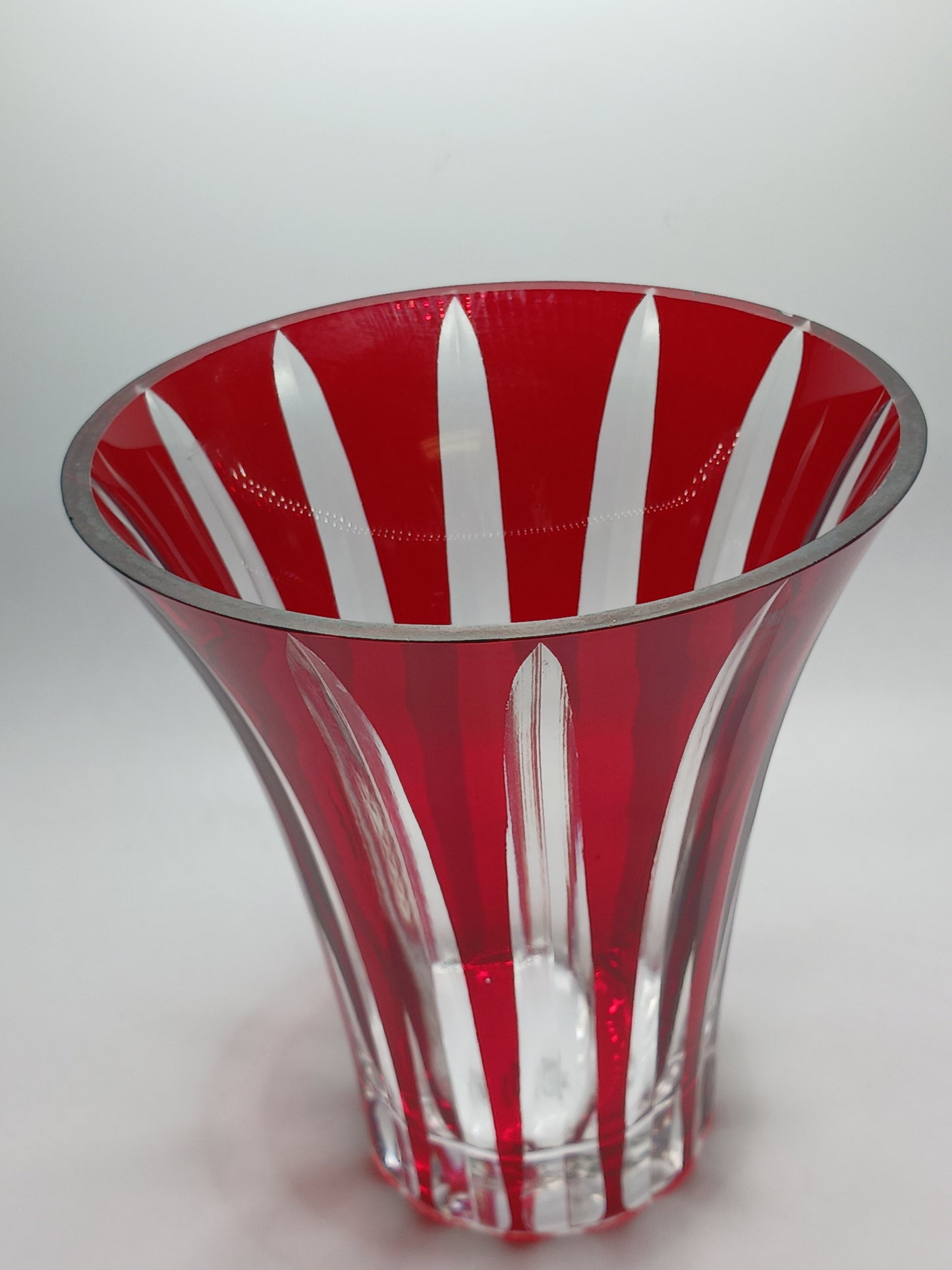 FTD Red/Clear Strip Vase