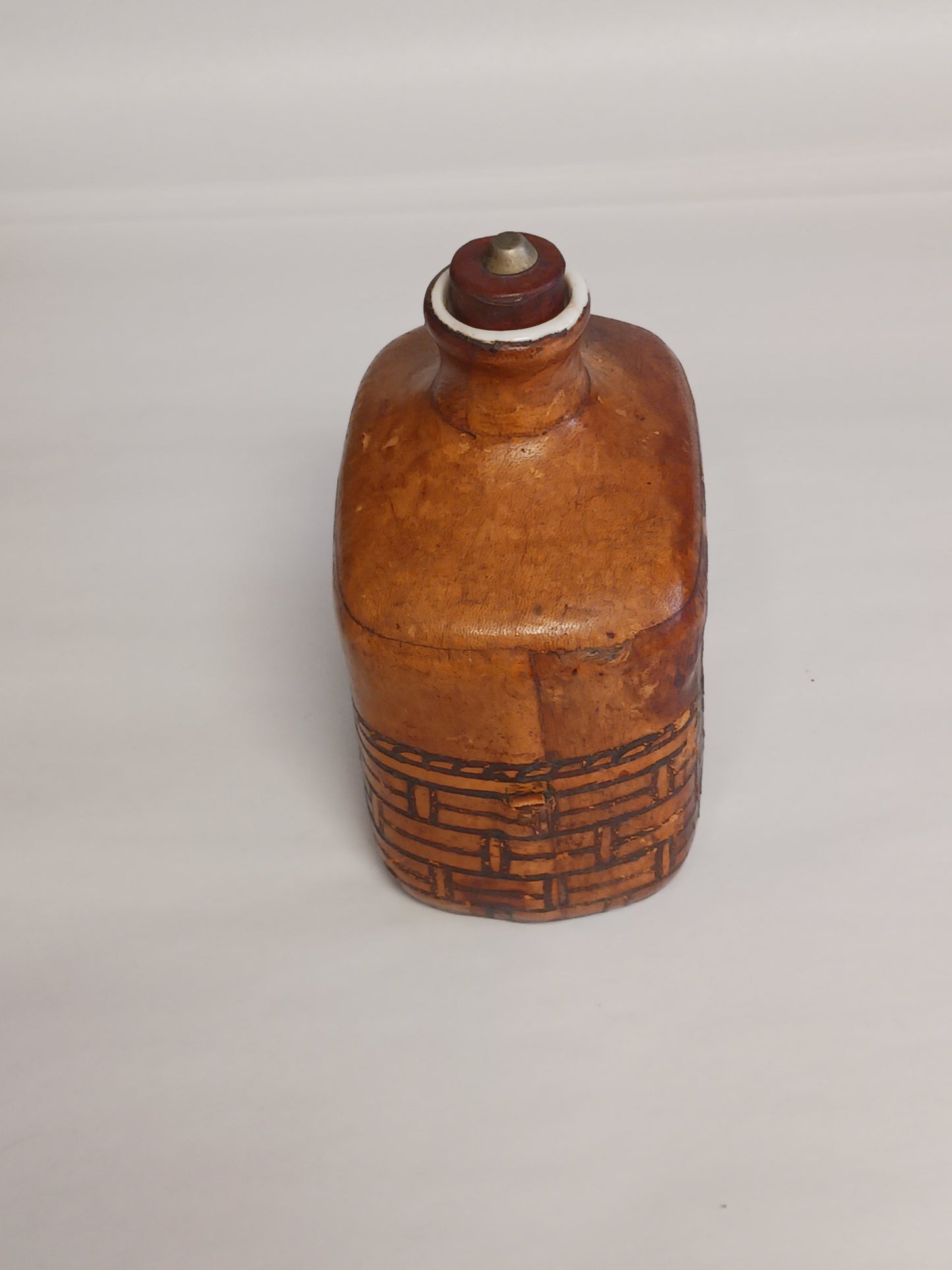 Sm Leather Bound Decanter