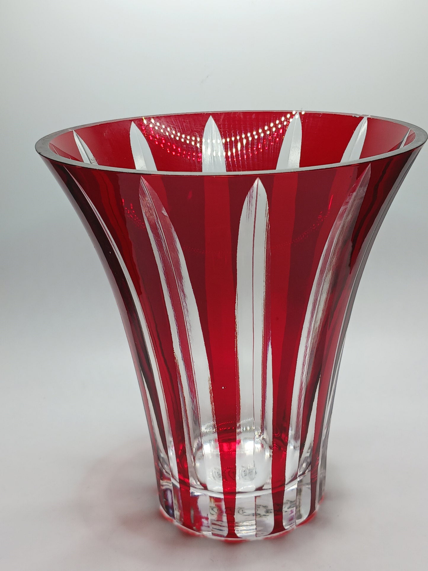 FTD Red/Clear Strip Vase