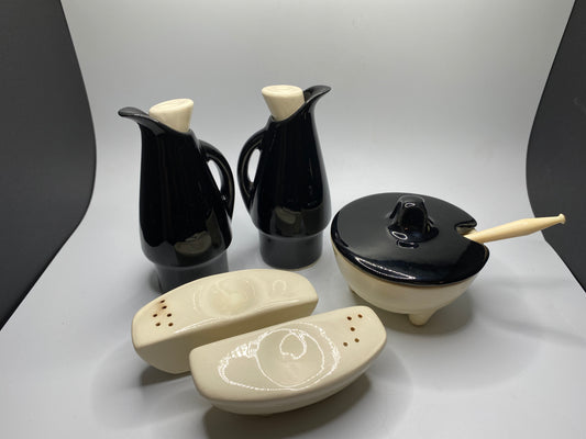 USA Pottery Condiment Set