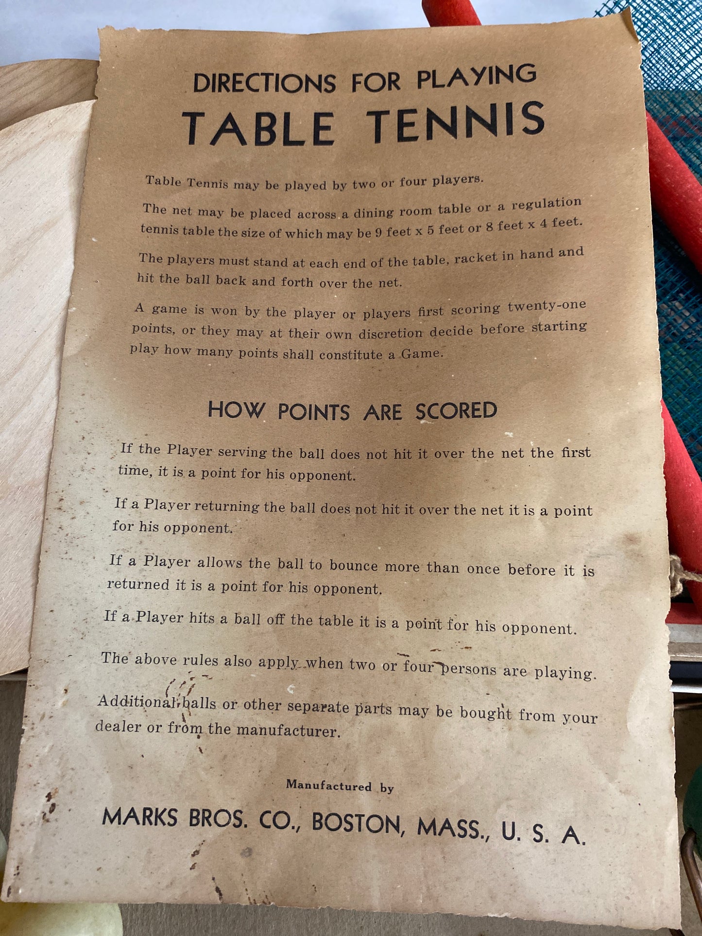 Vintage Table-Tennis