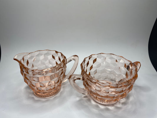 Fostoria Glass, Cream & Sugar