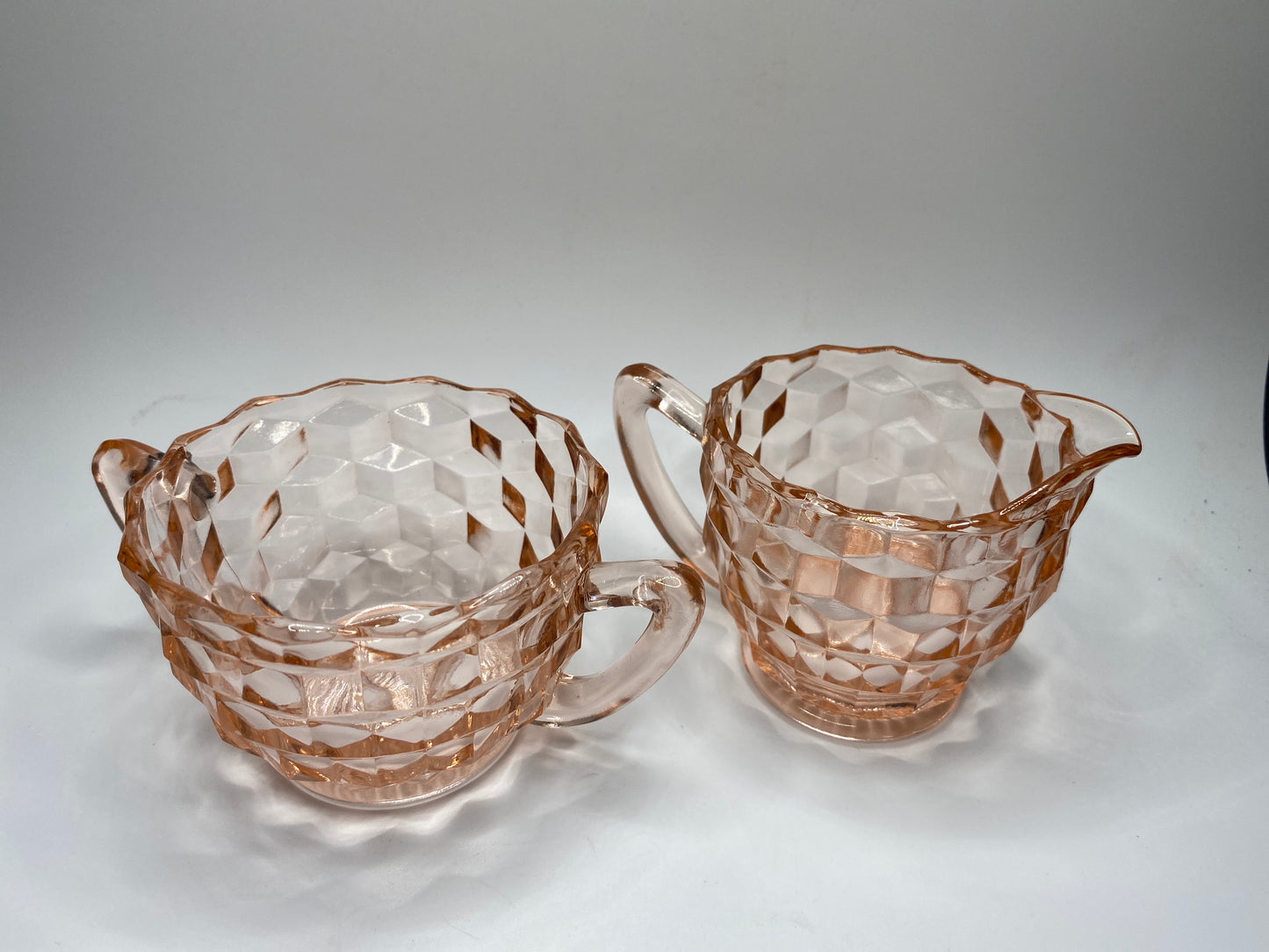 Fostoria Glass, Cream & Sugar