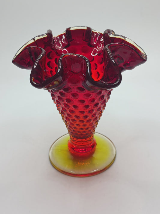 Fenton Amberina Vase
