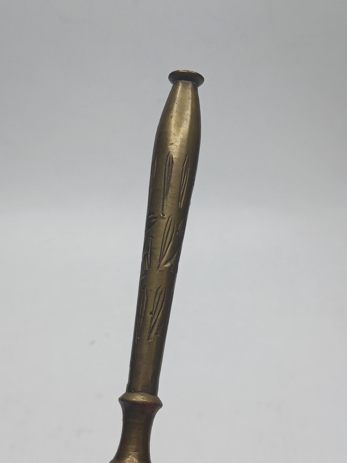 Vtg. Etched Brass Bell