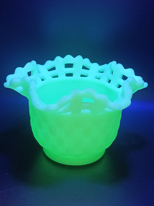 Fenton Basket Weave Bowl