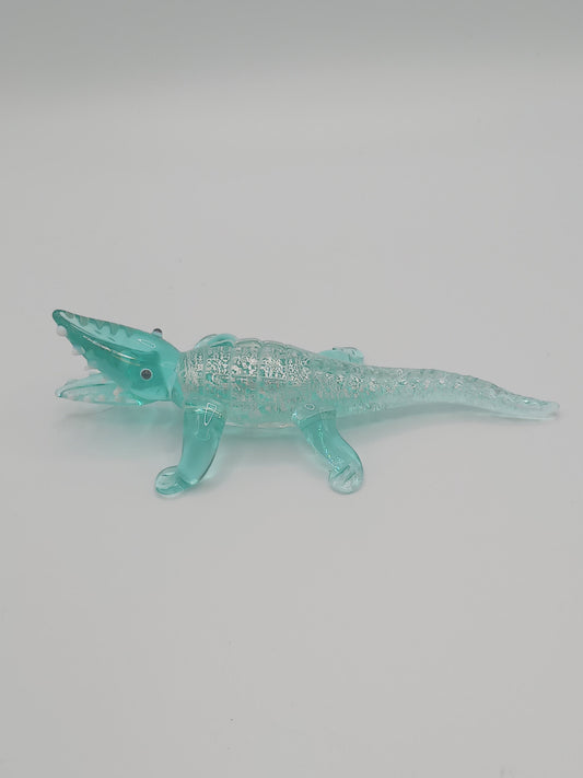 Fitz & Floyd Glass Alligator