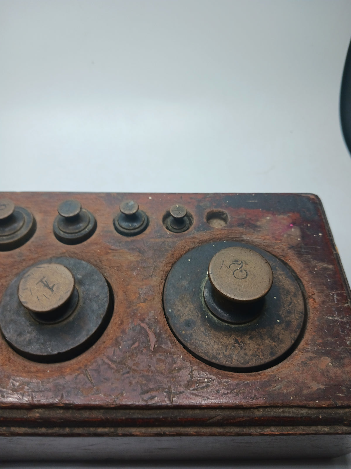 Antique Brass Weight Set
