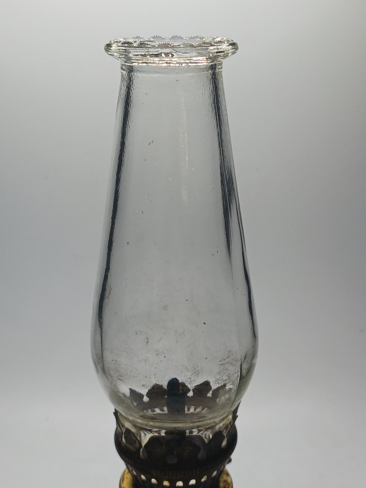 Frosted Amber Glass Little Oil Lamp