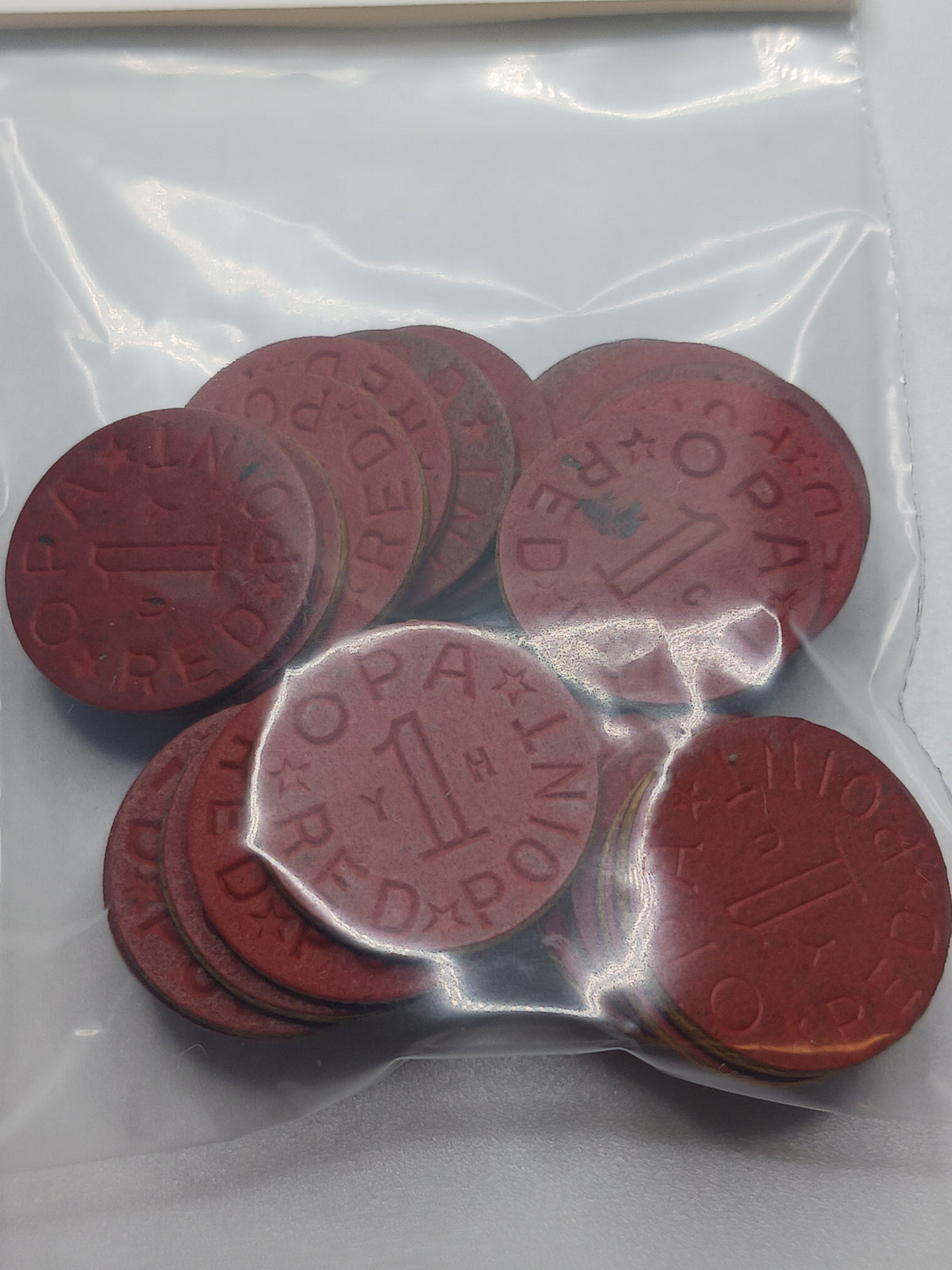 WWII OPA Red Ration Token Set