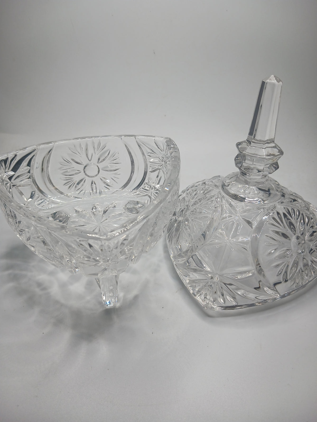 Vtg. Cut Glass Candy Dish