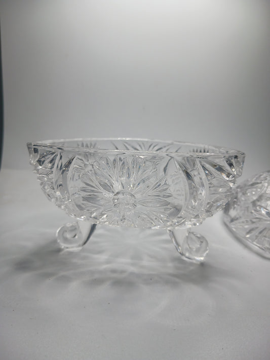 Vtg. Cut Glass Candy Dish