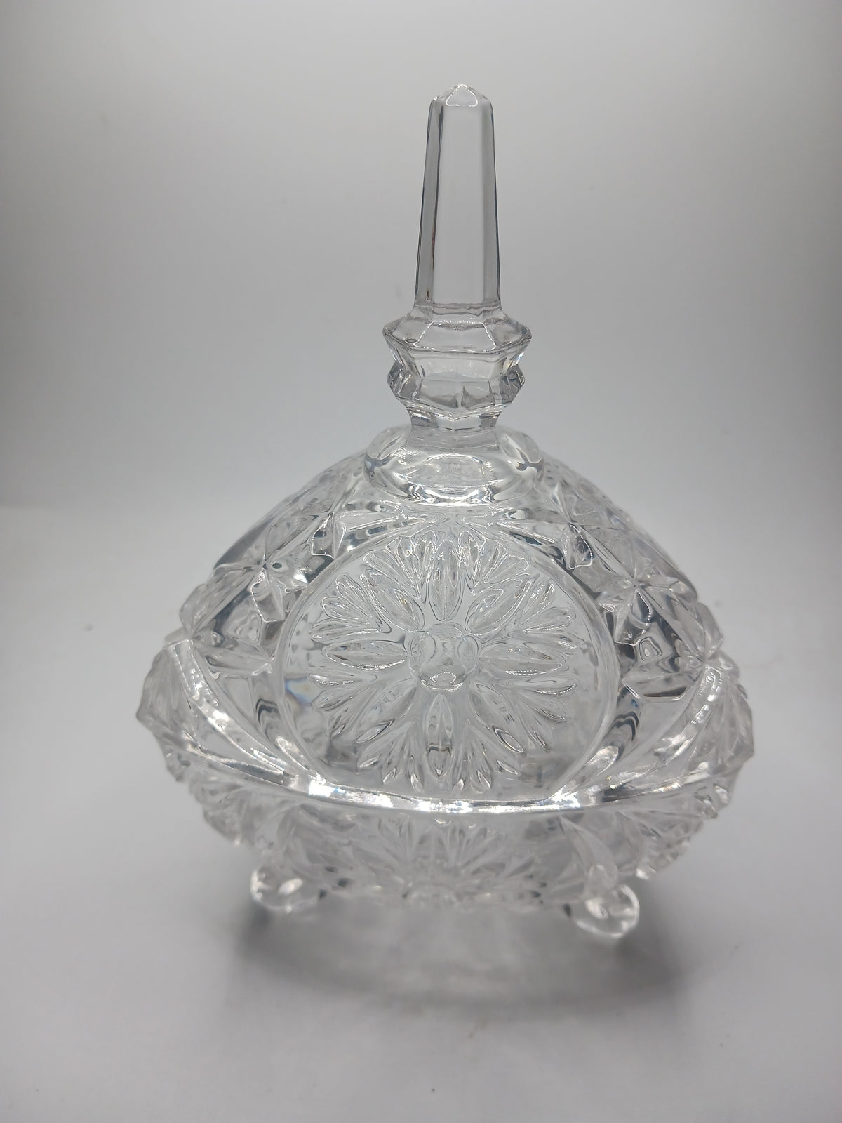 Vtg. Cut Glass Candy Dish