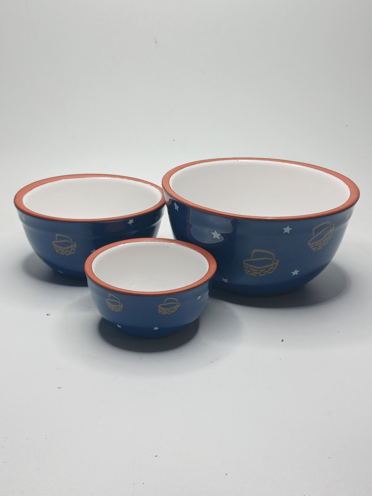 Bearware Pottery 3-Mixing Bowl Set