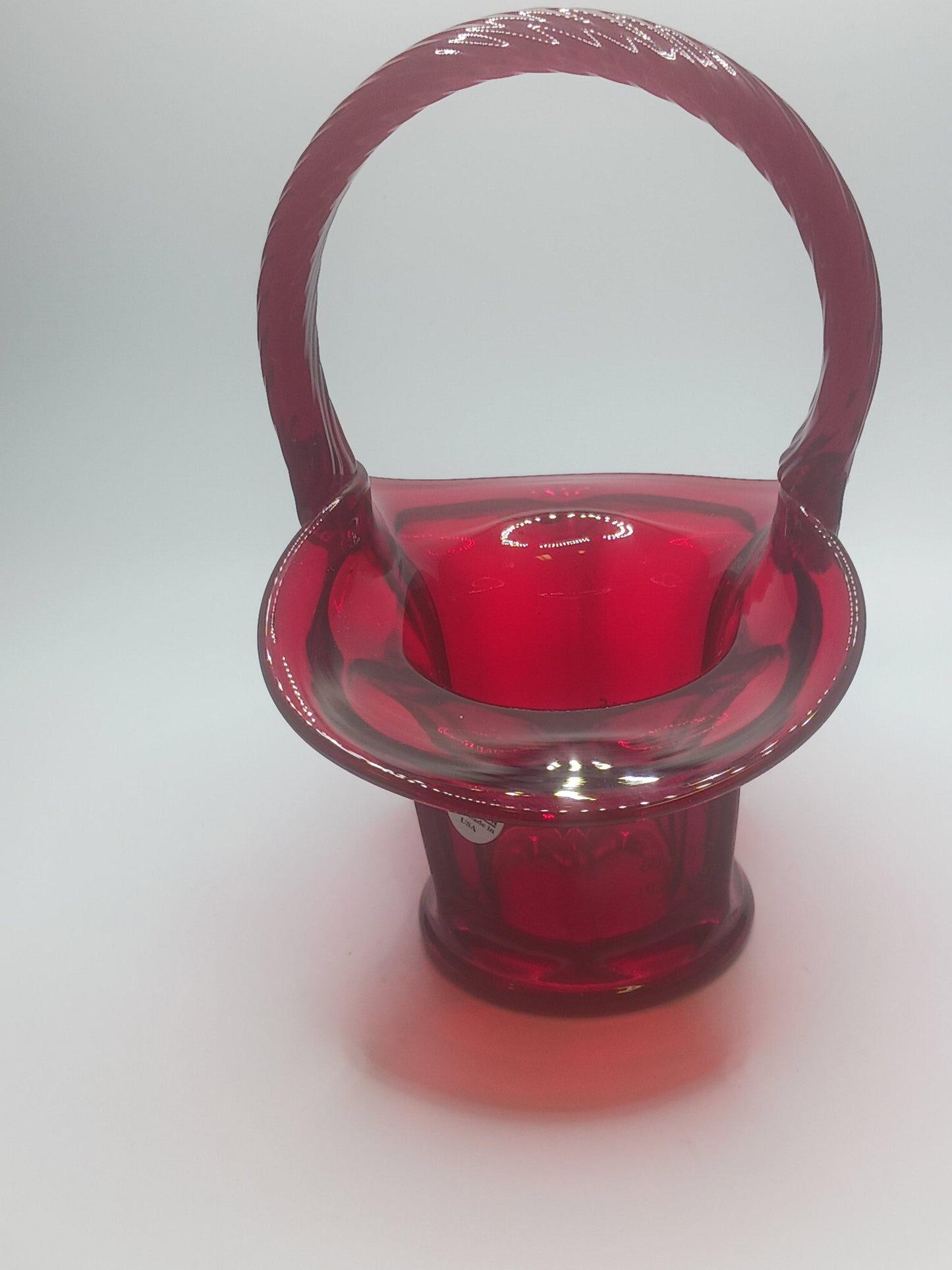 Red Fenton Basket