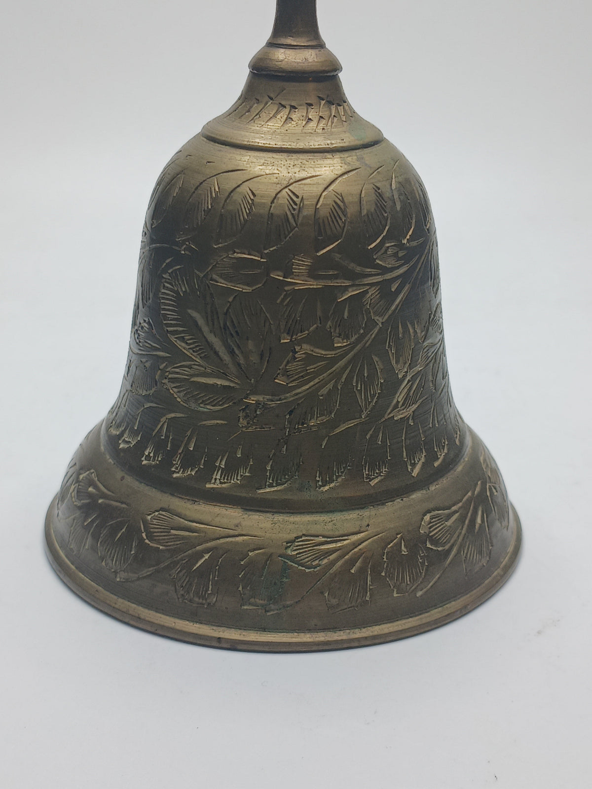Vtg. Etched Brass Bell