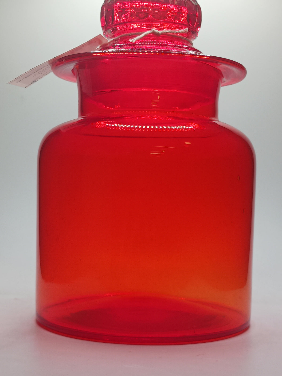 Red Glass Canister Jar