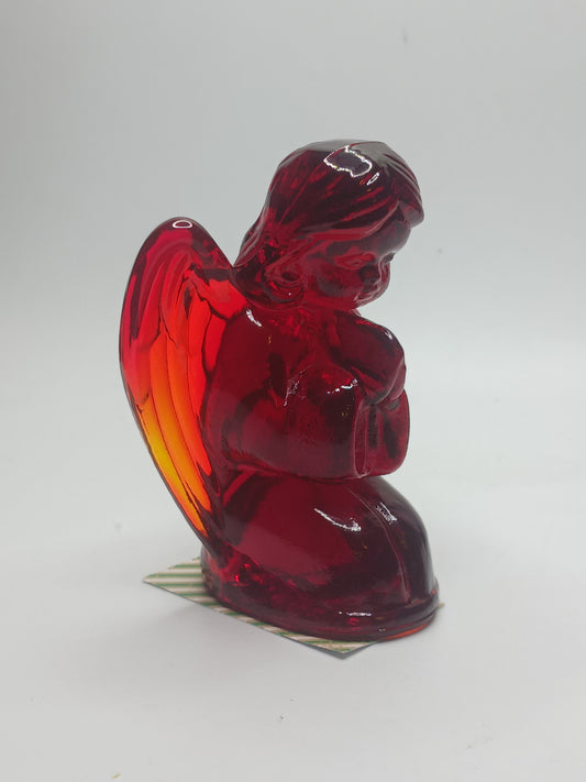 Fenton Glass Amberina Praying Angel