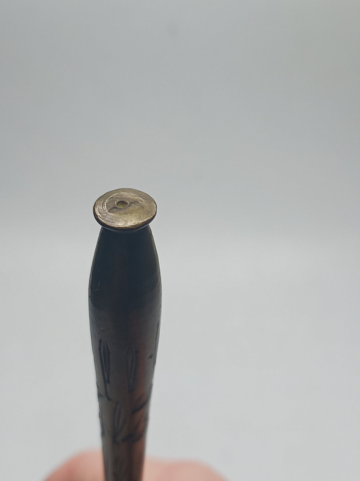 Vtg. Etched Brass Bell