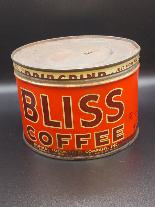 Bliss Coffee Tin (Empty)