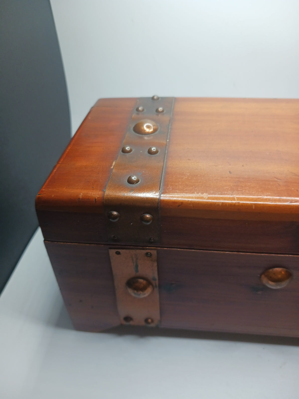 Cedar Box with Copper Bands &