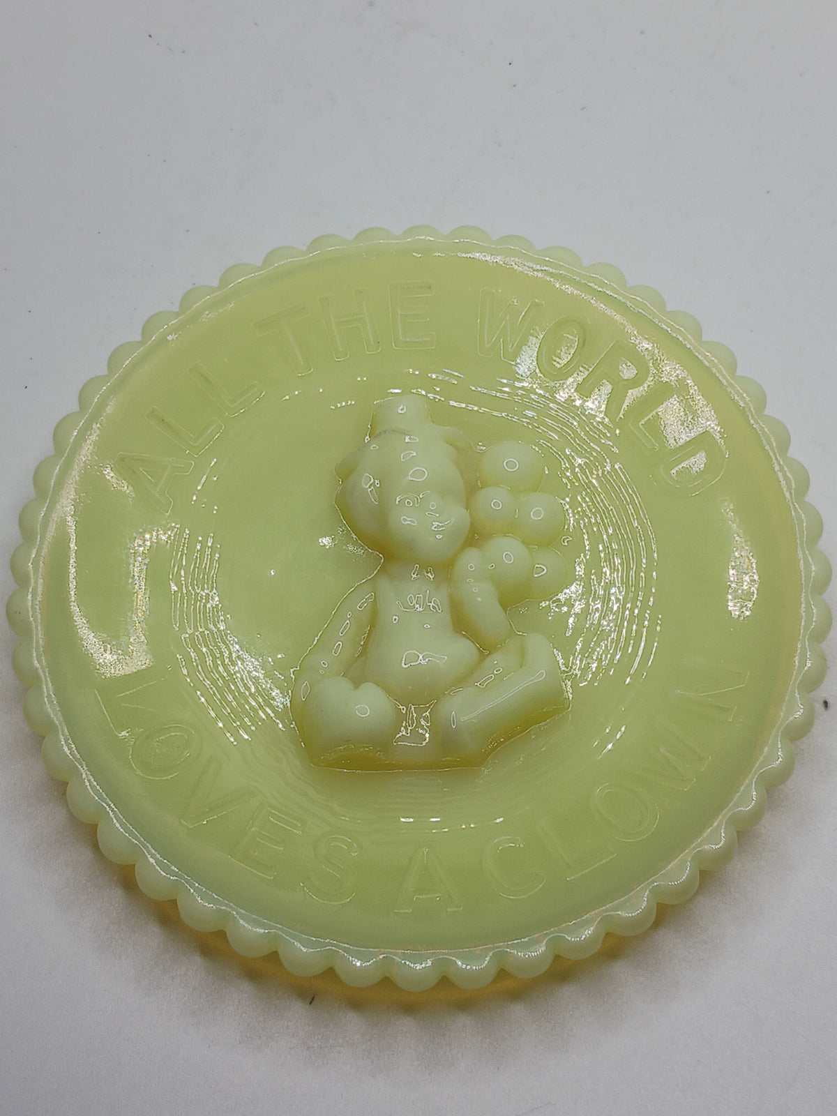 Mosser Glass Clown Plate