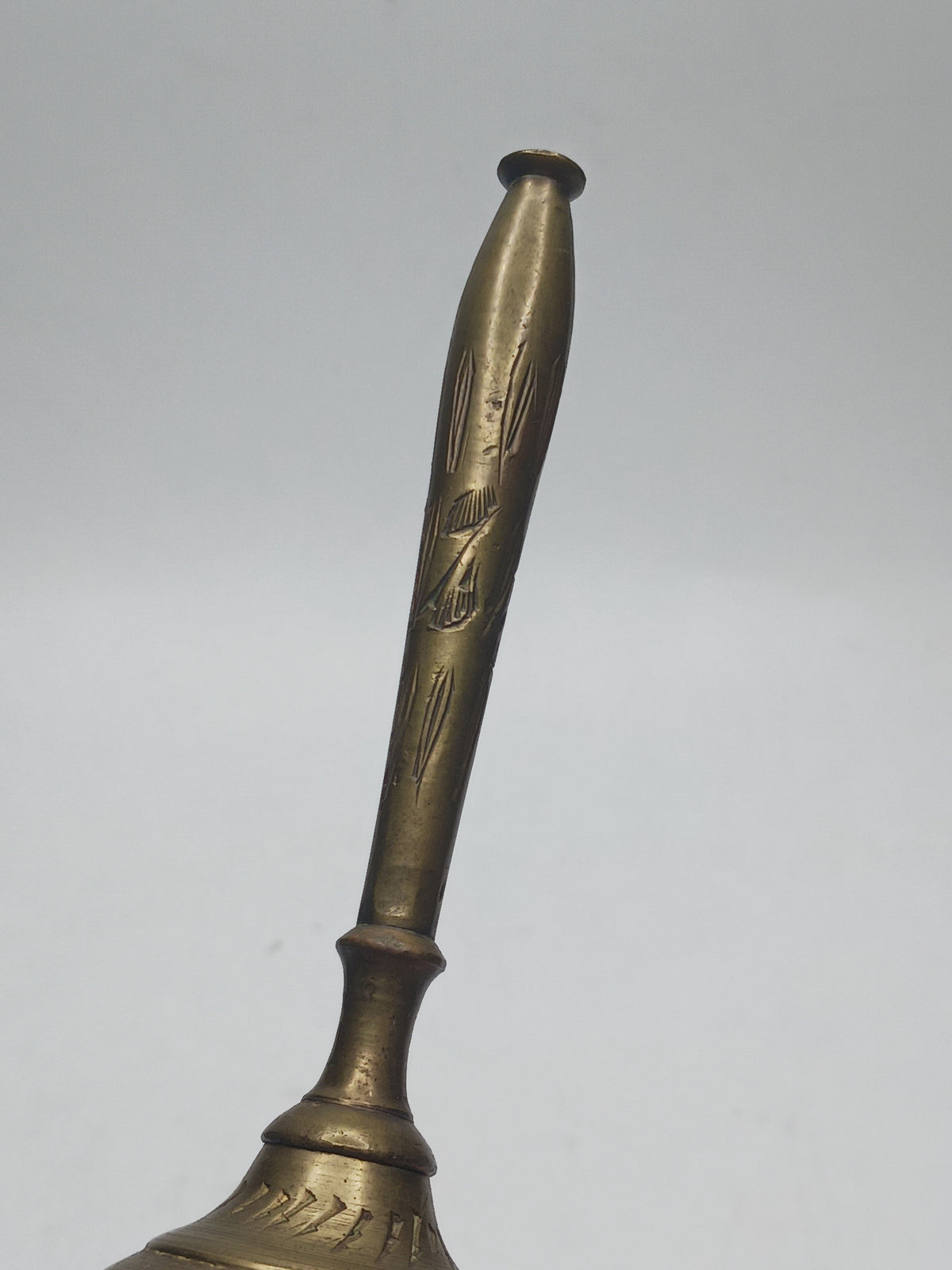 Vtg. Etched Brass Bell