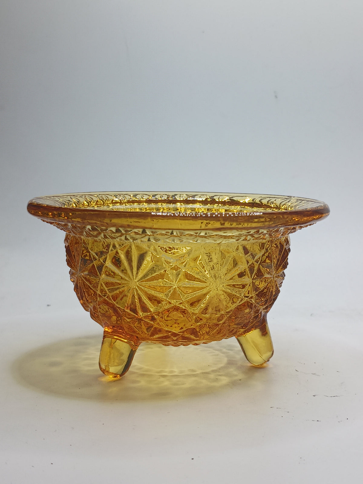 L.E. Smith Glass Amber Fairy Lamp