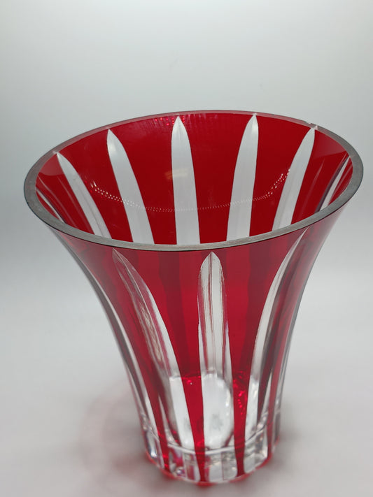 FTD Red/Clear Strip Vase