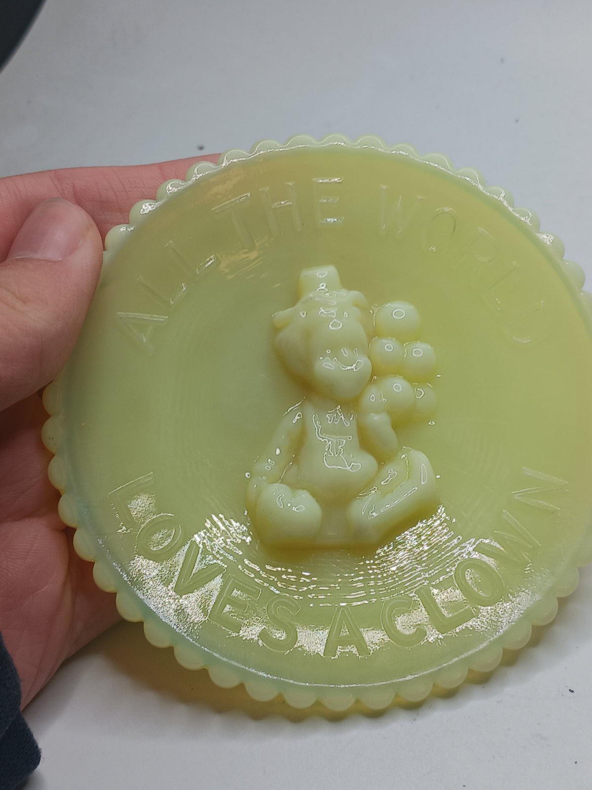Mosser Glass Clown Plate