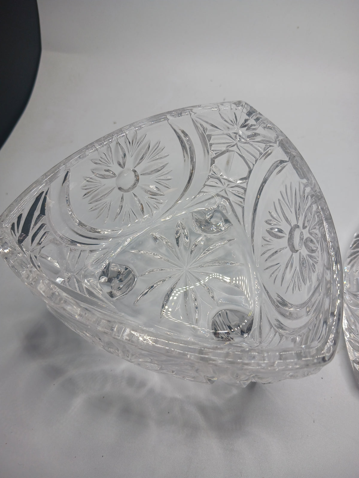 Vtg. Cut Glass Candy Dish