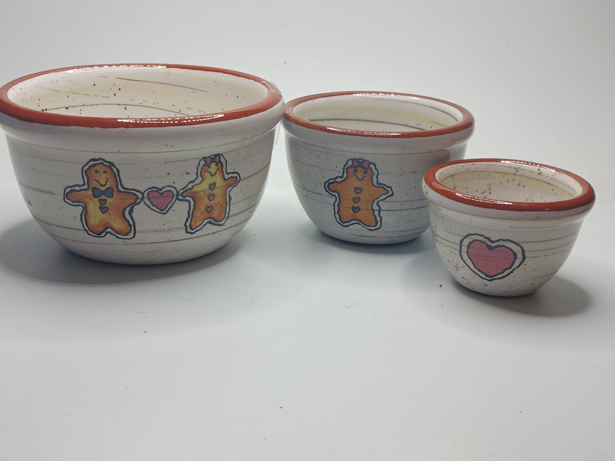Bearware Pottery 3-Mixing Bowl Set