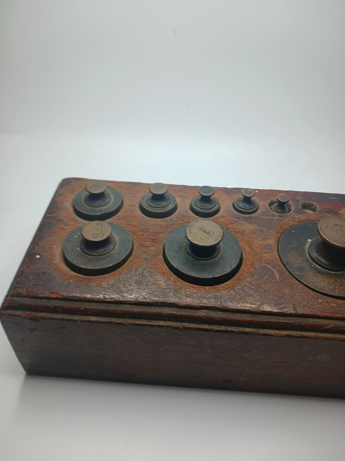 Antique Brass Weight Set
