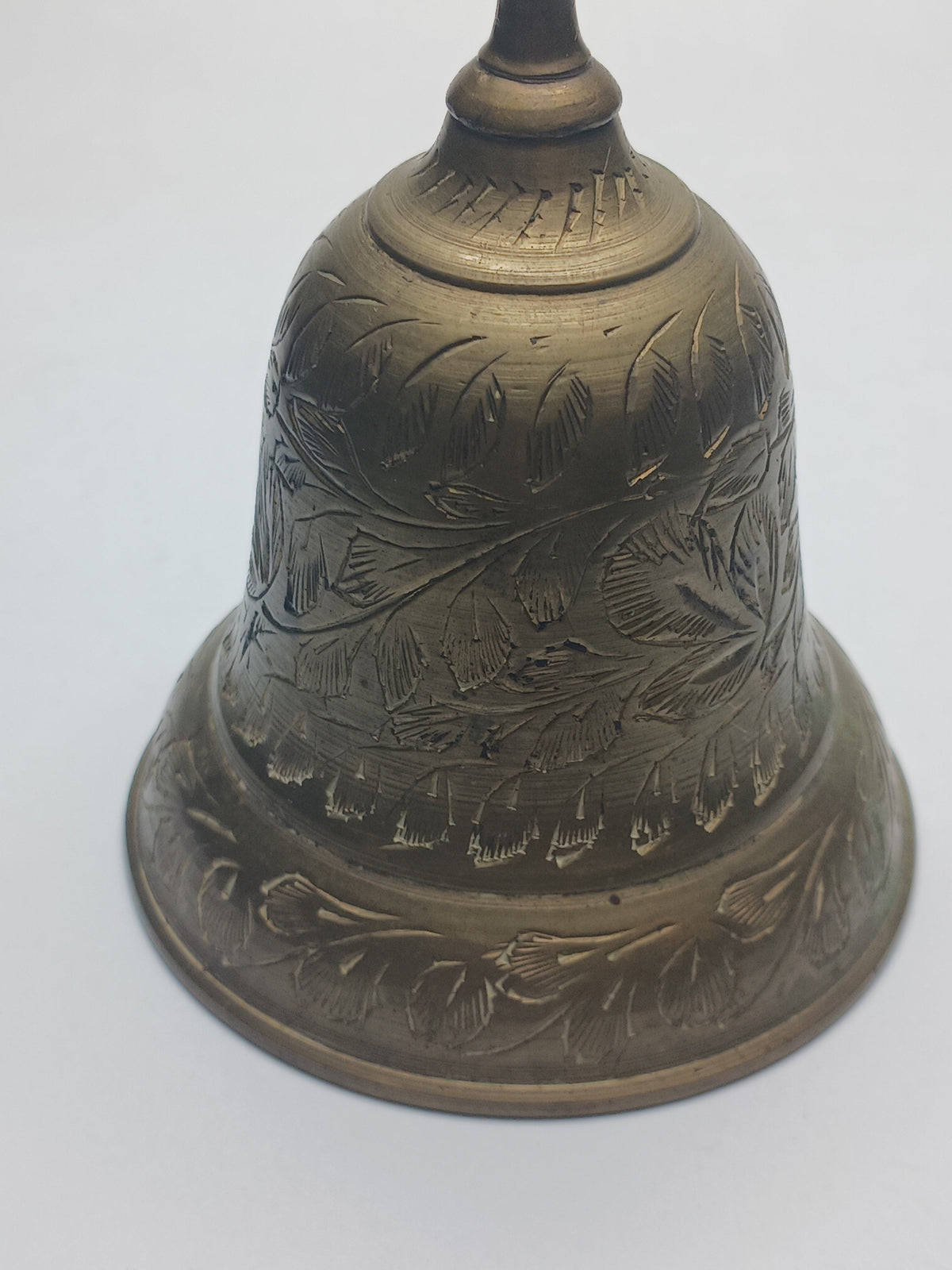 Vtg. Etched Brass Bell